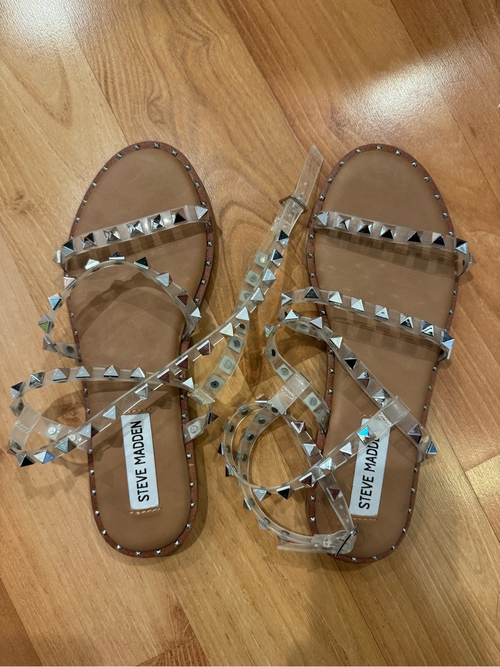 Steve Madden Travel Rock Stud Flat Sandals